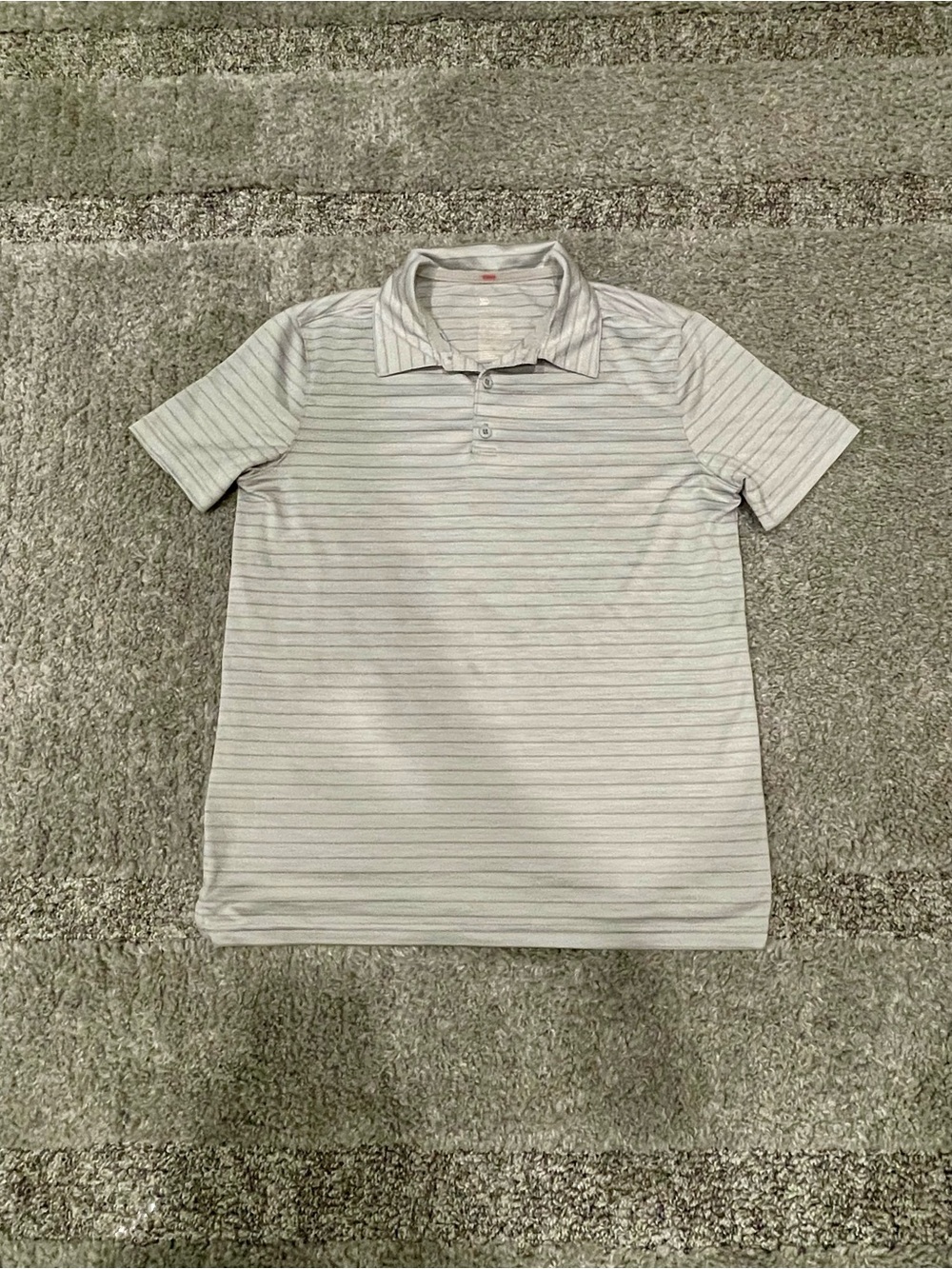 All in Motion Youth Gray Striped Polo Shirt